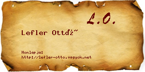 Lefler Ottó névjegykártya